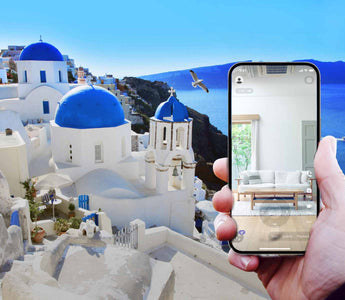 Use security cameras to monitor indoors when traveling
